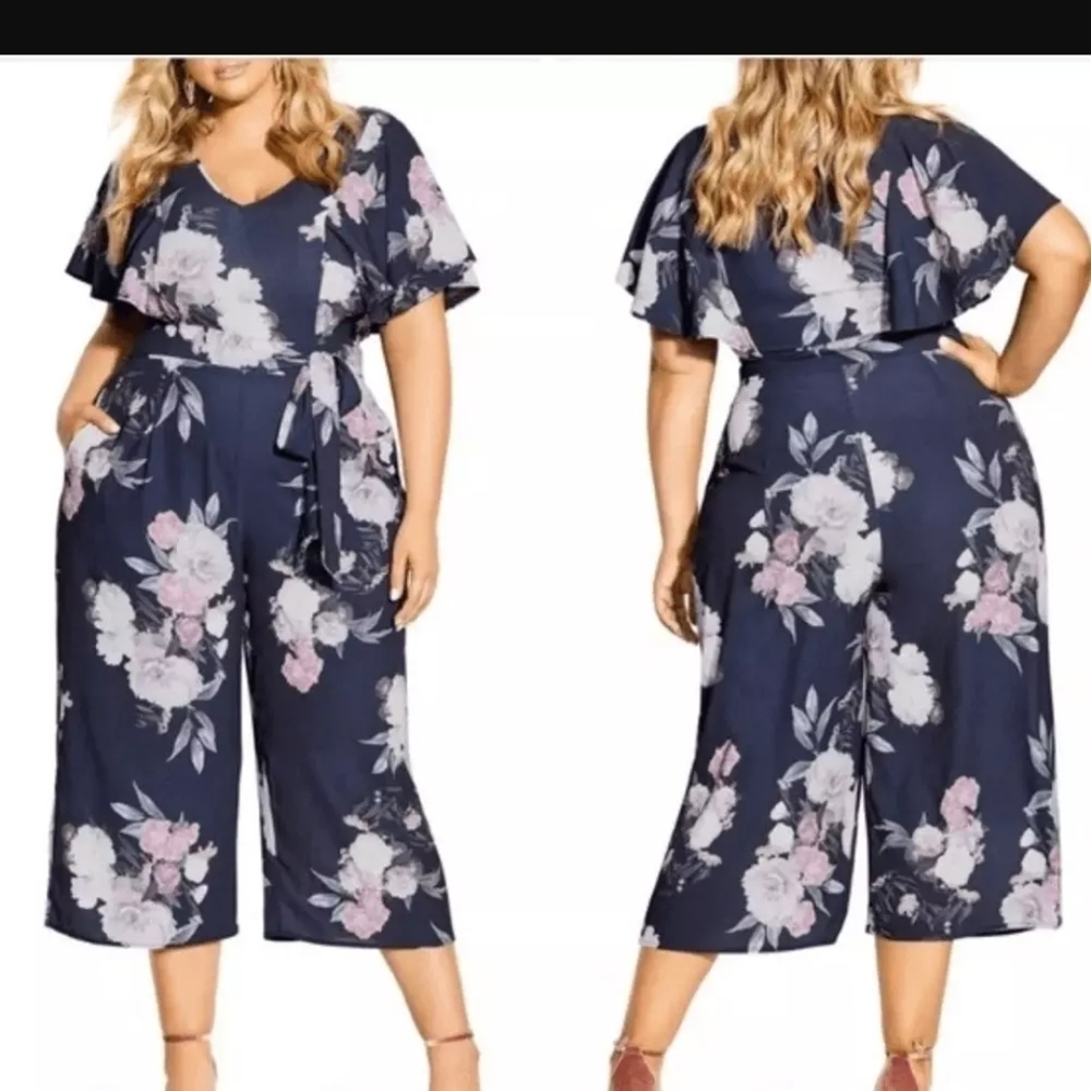 Floral Navy Jumpsuit